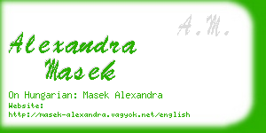 alexandra masek business card